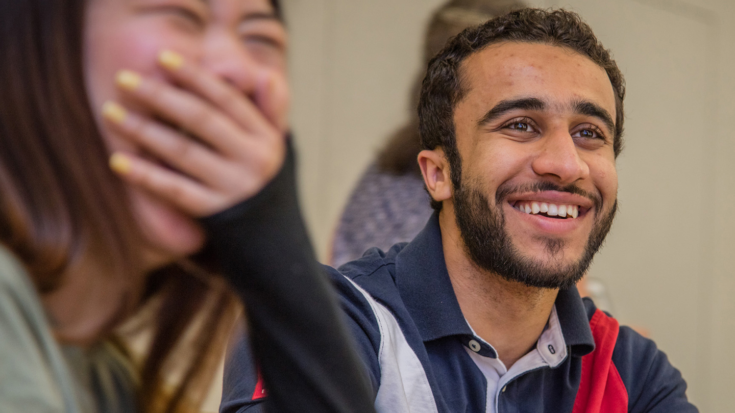 students laughing