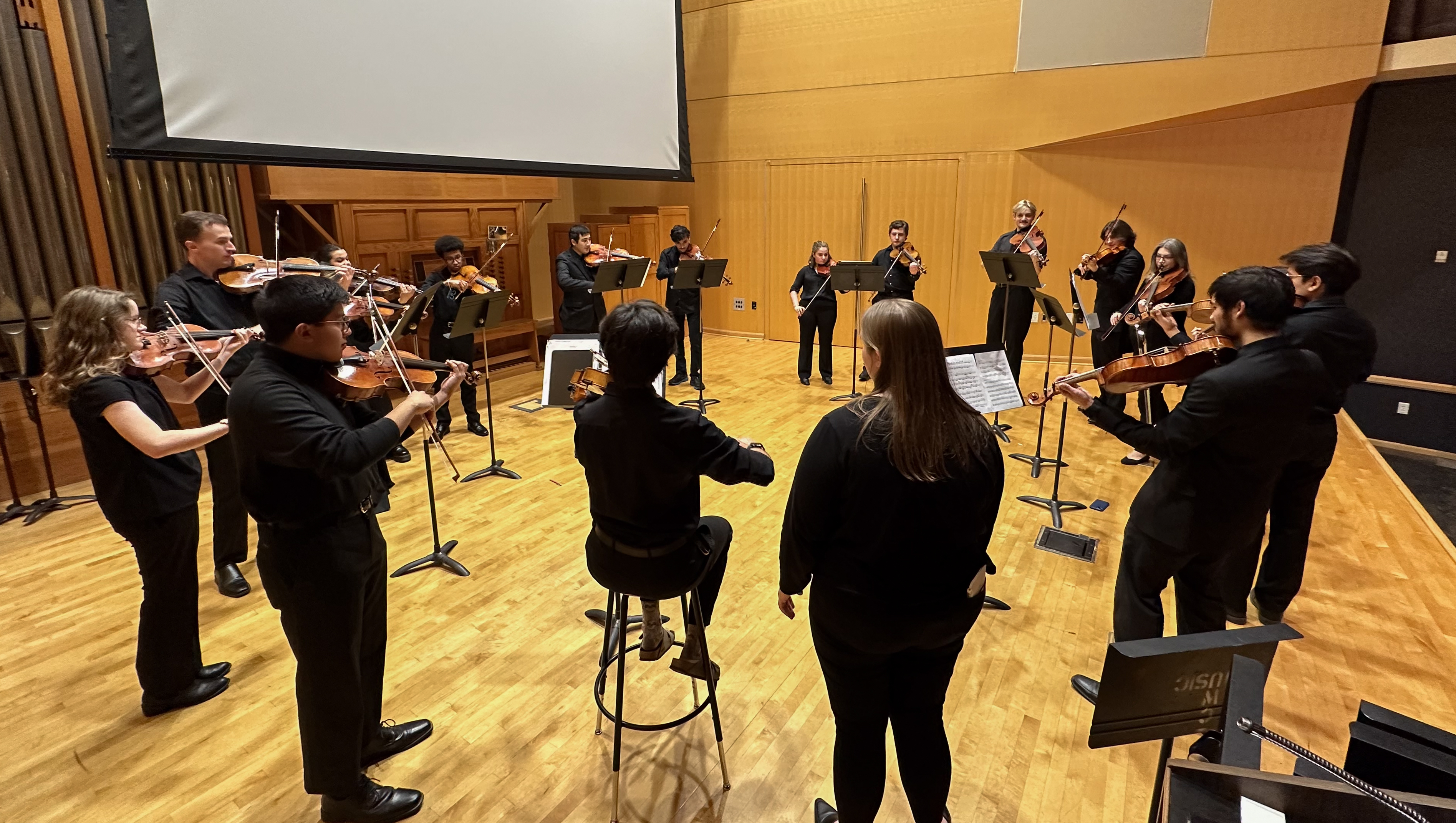 Viola Day rehearsal.