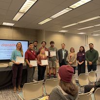 Fall 2024 foundry10 grant recipients pose with OUR and foundry10 representatives.