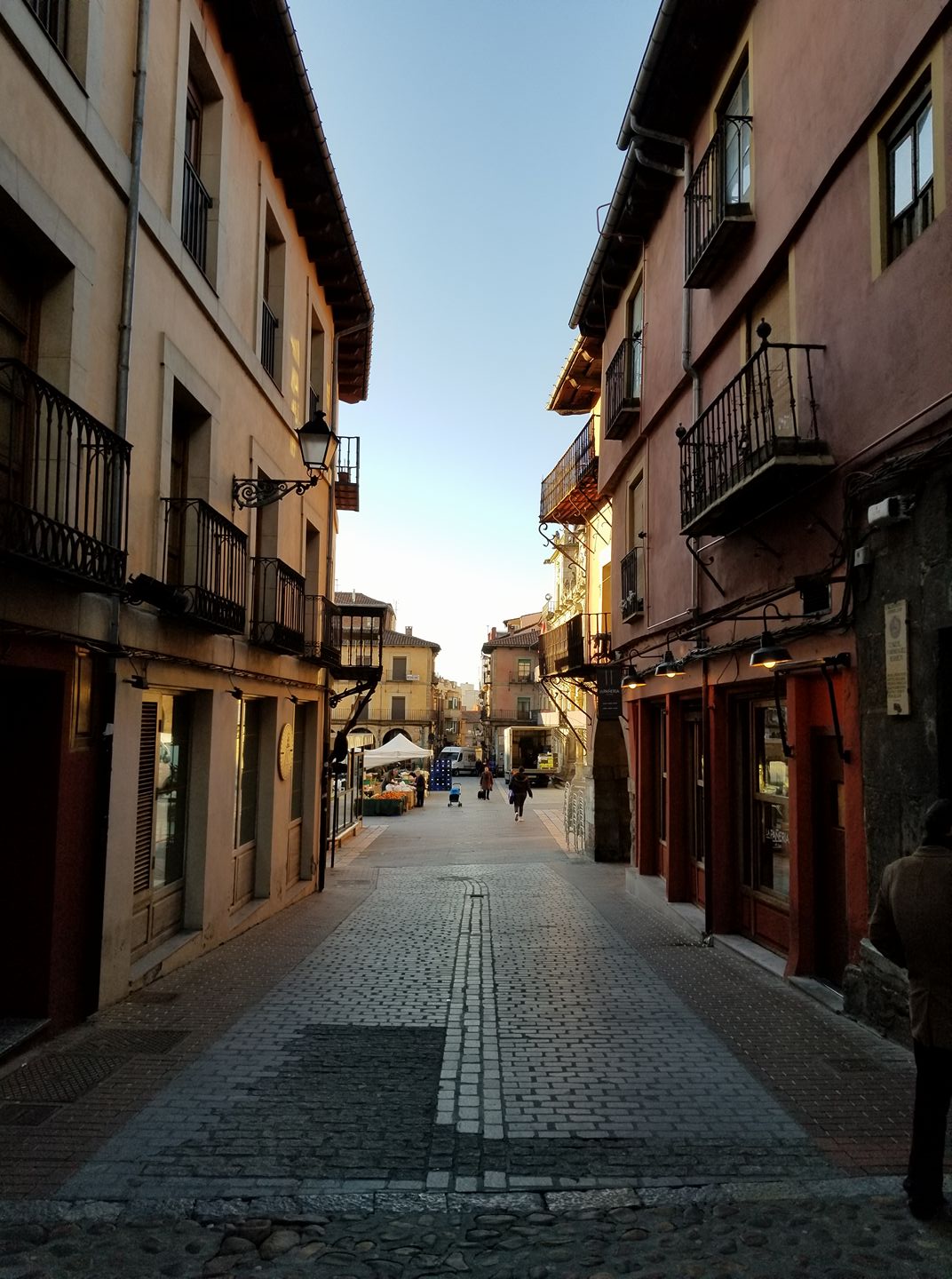 Old Town Street at Sunrise