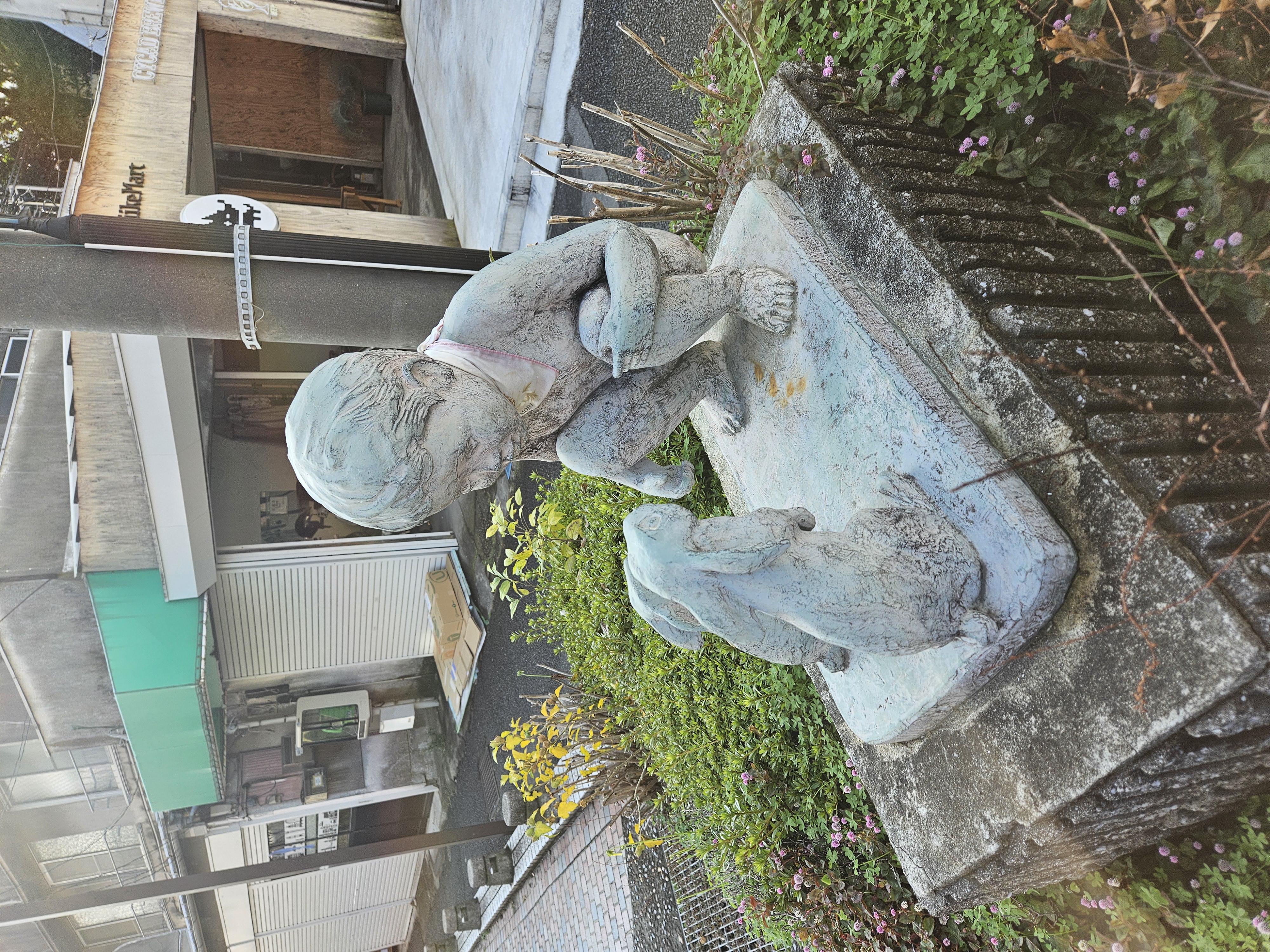 Statue of Child and Rabbit