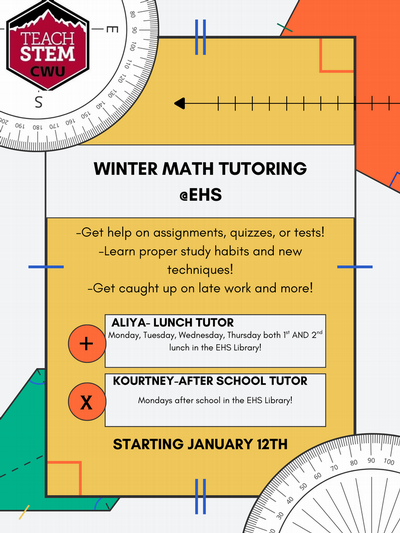 Winter Math Tutoring Flyer