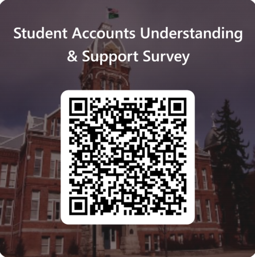 QR code for student accounts understanding and support survey