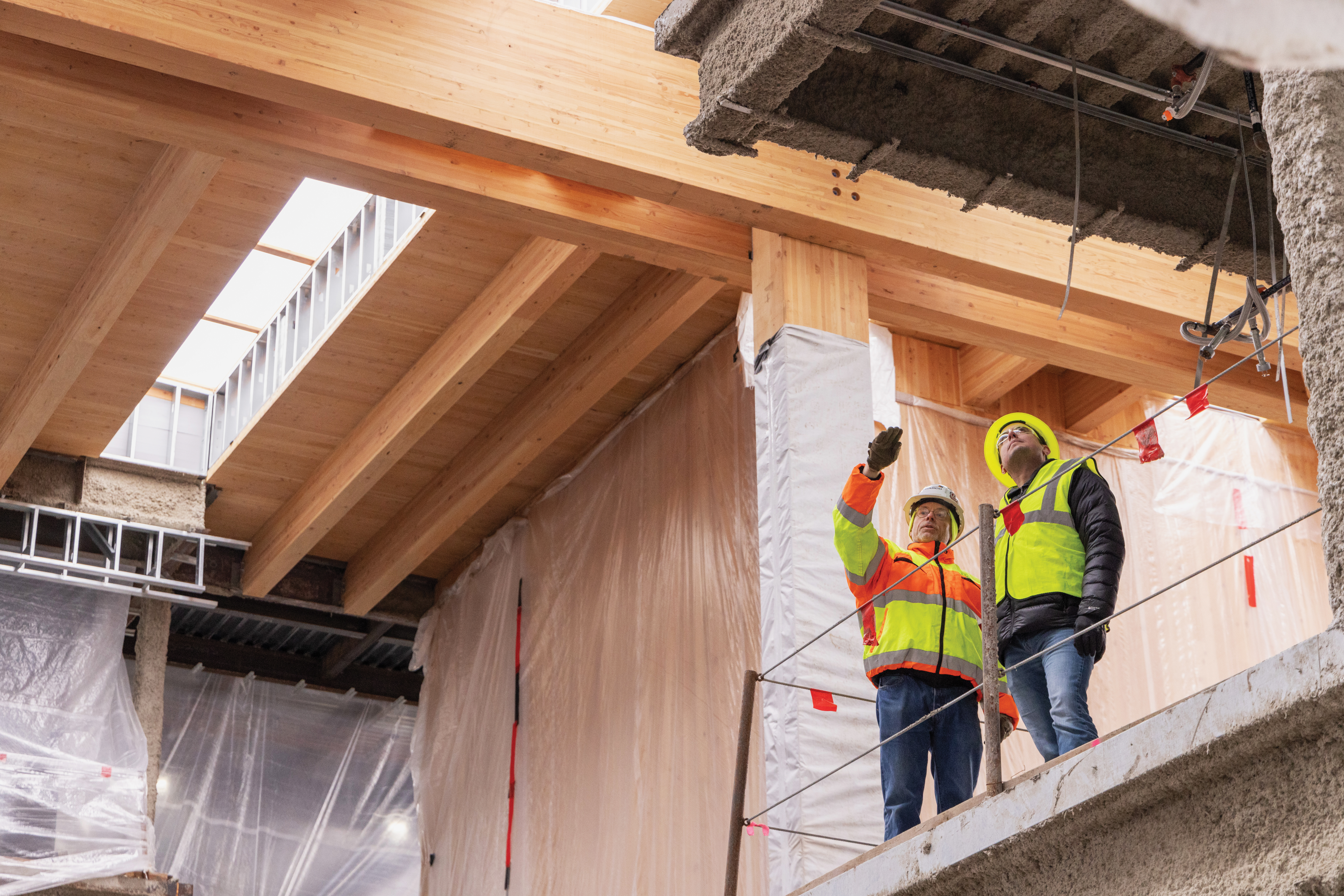 Photo of the NAC interior under construction