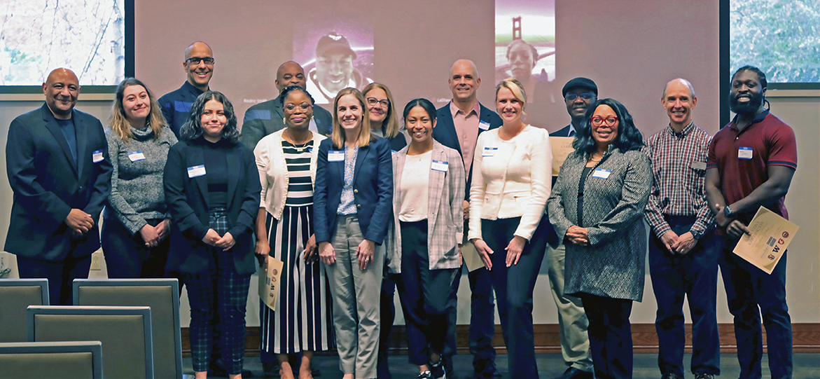 Parks and a group of leadership development colleagues in 2023