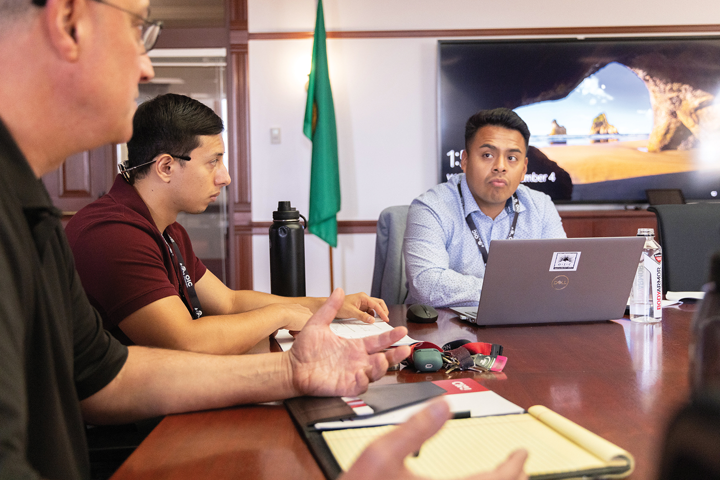 Photo of BCS representatives meeting with local partners.