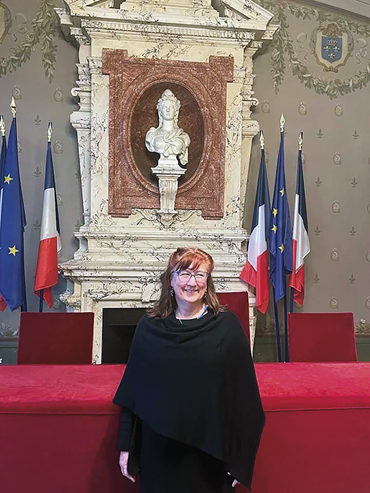 Michelle DenBeste during her visit to France