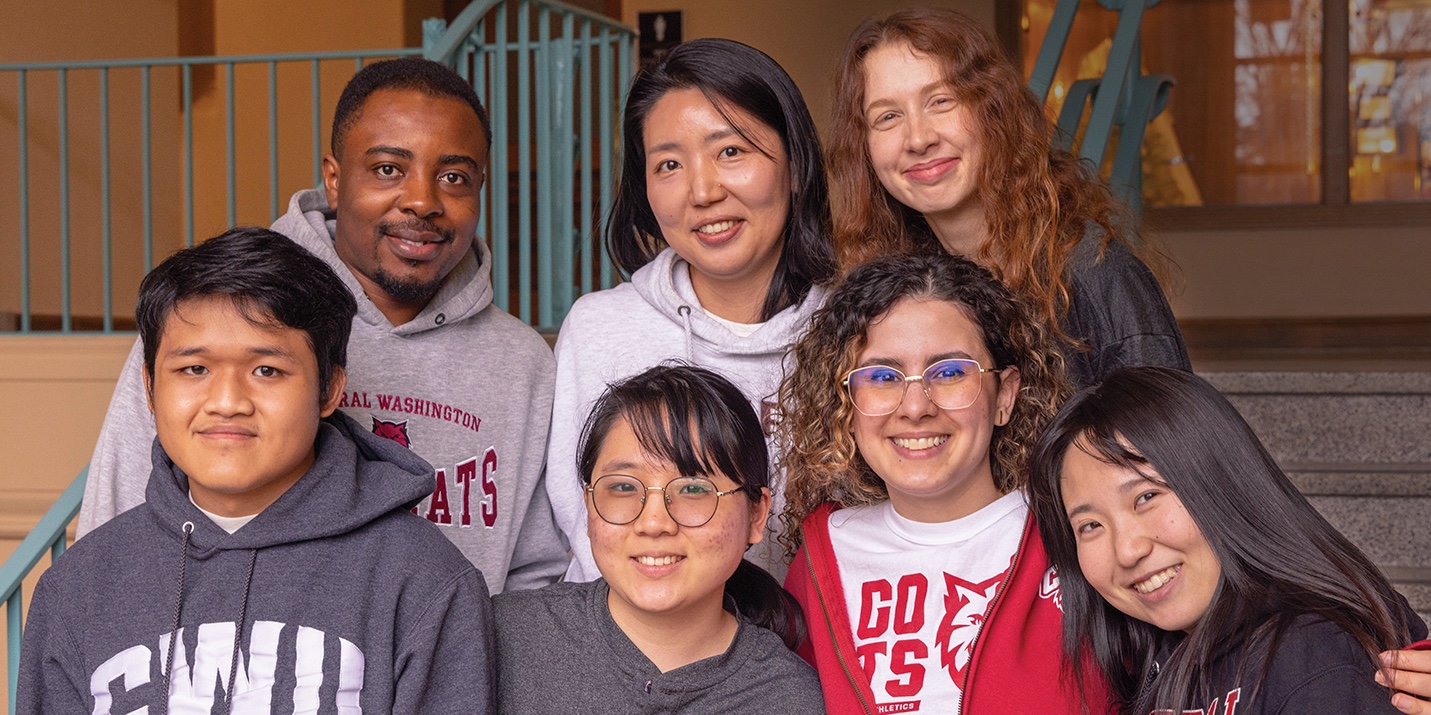 A group of CWU international students