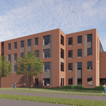 Rendering of the back entrance of the under construction NAC