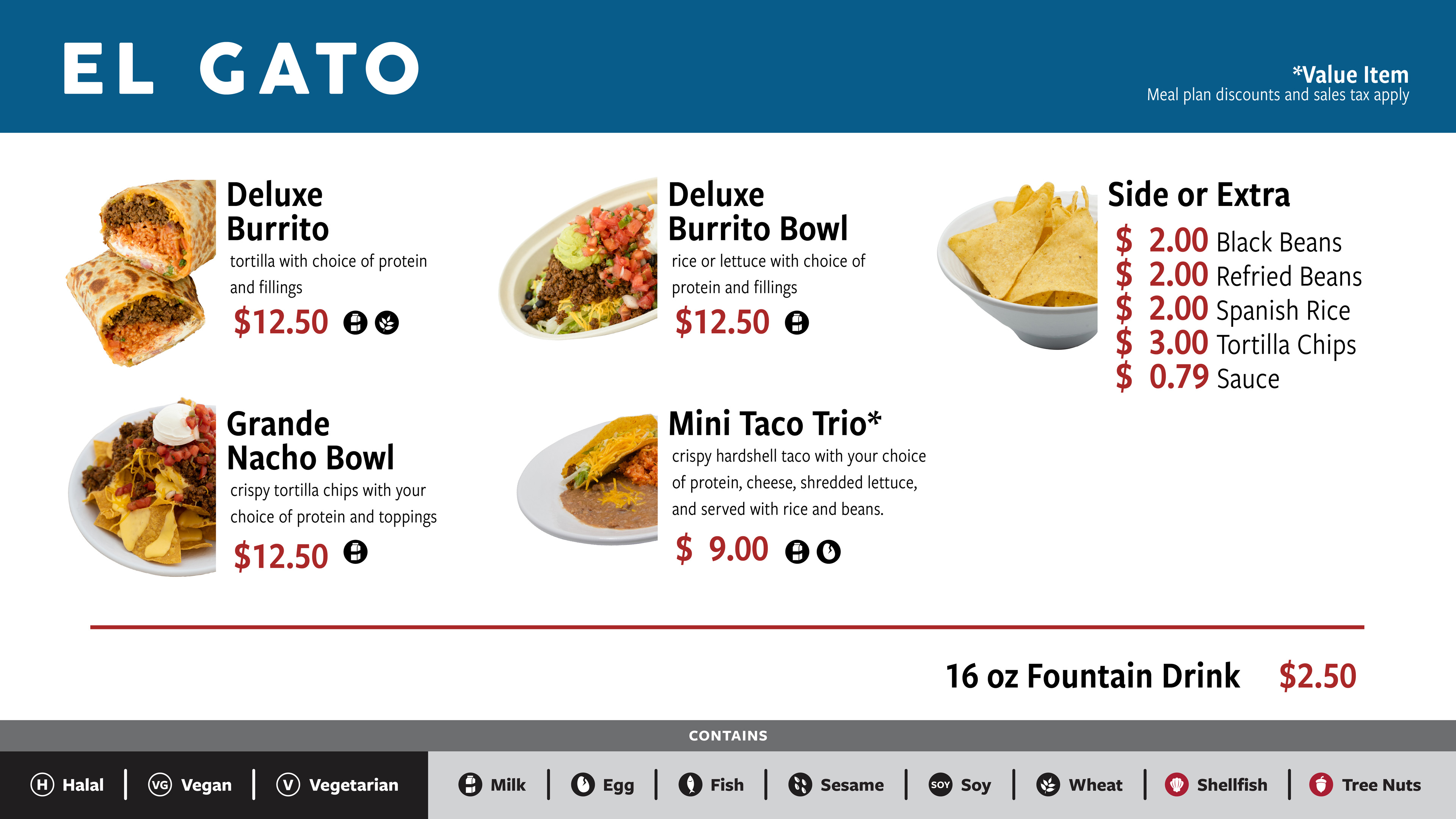 El Gato Menu