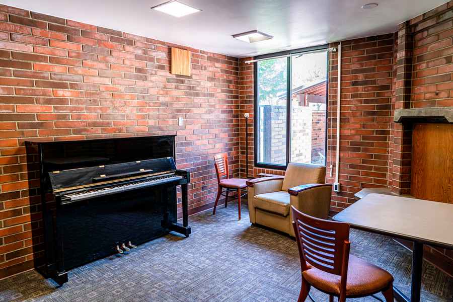 Piano practice room