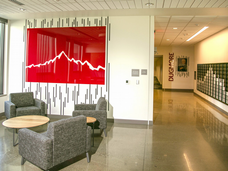 Seating area and mailboxes