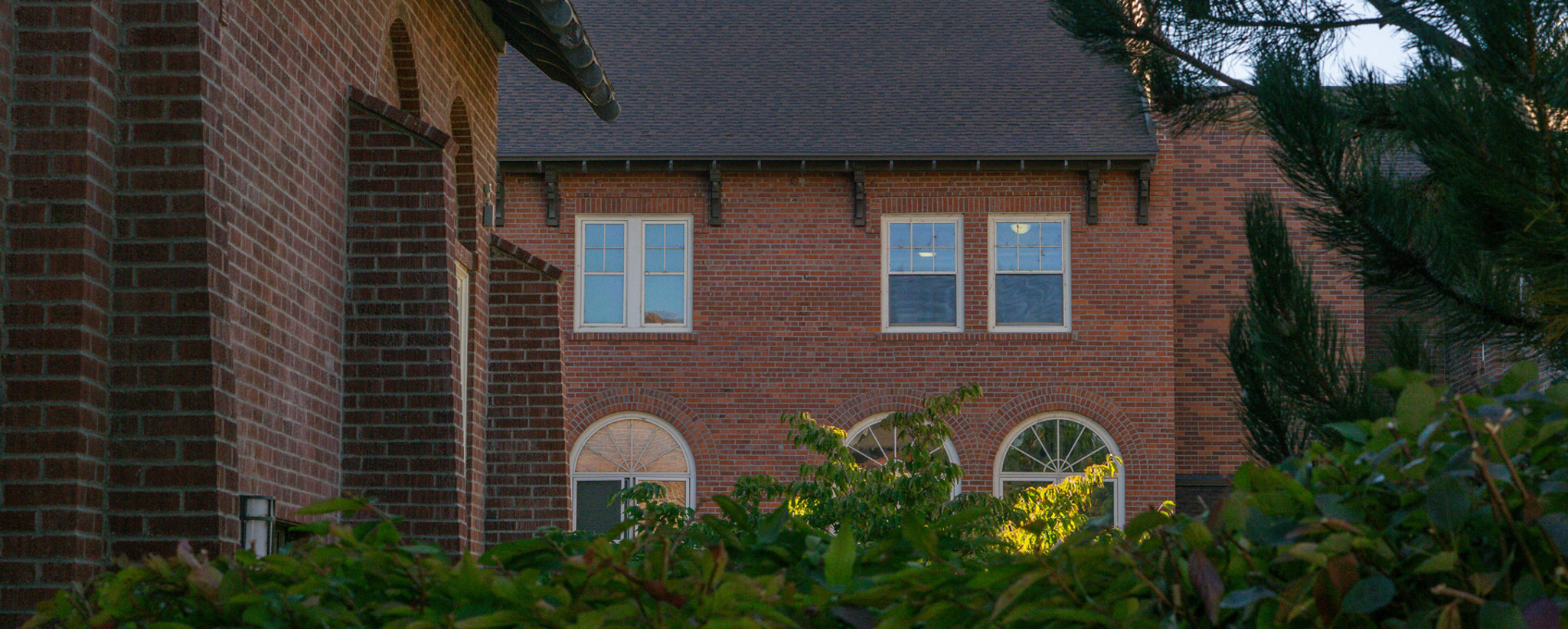 Brick residence hall exterior