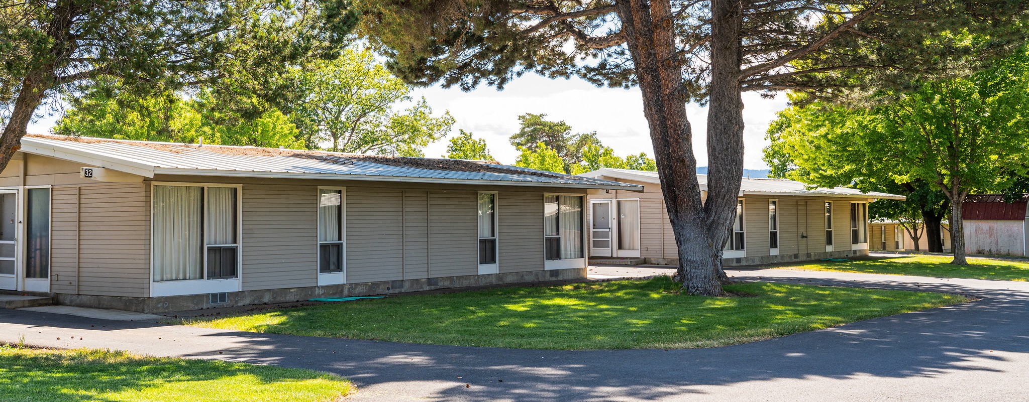 Duplex community with driveways by each unit