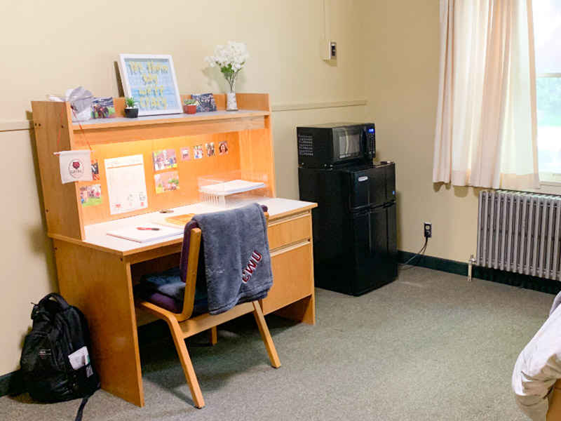 Desk and microfridge