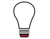 A logo of a lightbulb
