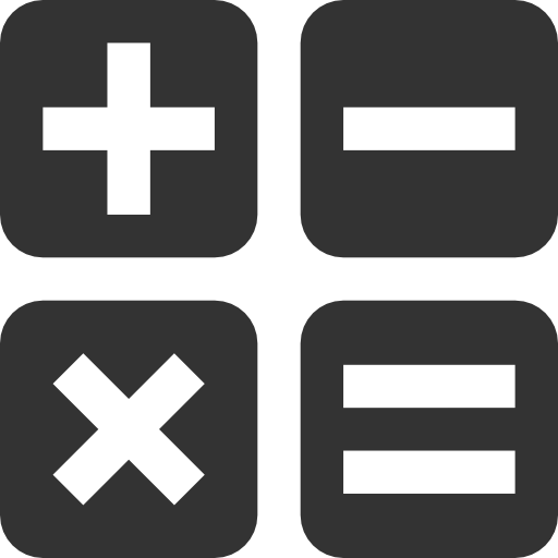 An icon of math operators, a plus sign, a minus sign, a multiplication sign and an equals sign.